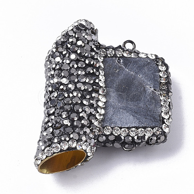 Dyed Natural Druzy Quartz Chandelier Components Links RB-Q215-010A-1