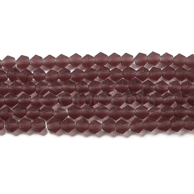 Imitate Austrian Crystal Frosted Glass Beads Strands GLAA-F029-TM3mm-B05-1