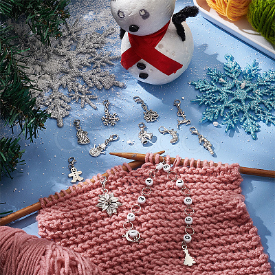 DIY Christmas Knitting Tool Sets HJEW-BC00022-1