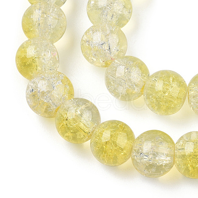 Transparent Crackle Baking Paint Glass Beads Strands X1-DGLA-T003-01A-15-1