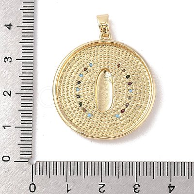 Brass Cubic Zirconia Pendants KK-Z050-12G-1
