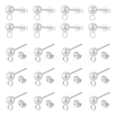 30Pcs 304 Stainless Steel Stud Earring Findings STAS-TADJ0001-02-1