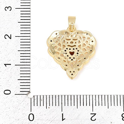 Valentine's Day Brass Micro Pave Cubic Zirconia Pendants KK-T086-01A-1