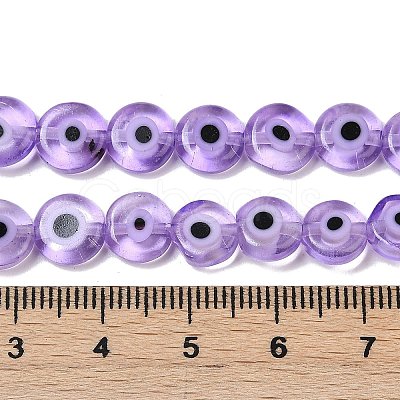 Handmade Evil Eye Lampwork Beads Strands LAMP-G164-10B-02-1