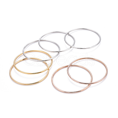 7Pcs 201 Stainless Steel Plain Bangle Sets for Women BJEW-L664-022C-M02-1