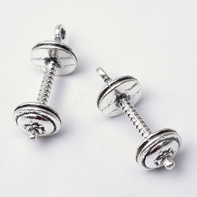 Tibetan Style Alloy Pendants X-TIBEP-S297-34AS-RS-1