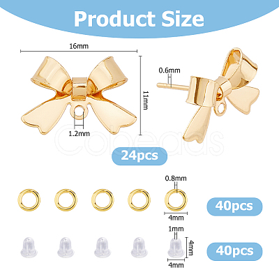 Brass Stud Earring Findings & Open Jump Rings KK-HS0001-79-1