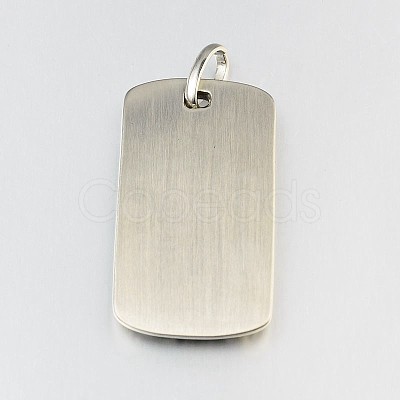 Rectangle with Dragon 304 Stainless Steel Pendants STAS-P080-01-1