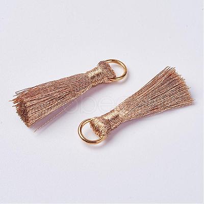 Cannetille Nylon Tassel Pendant Decorations HJEW-G008-A01-1
