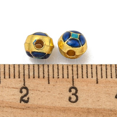 Rack Plating Brass Enamel Beads KK-P277-36G-03-1