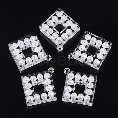 Transparent Acrylic Pendants TACR-R146-009-1