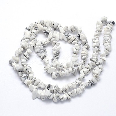 Natural Howlite Beads Strands G-O049-B-40-1