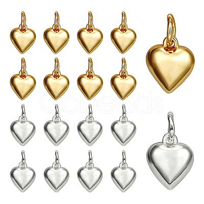 20Pcs 2 Colors Rack Plating Brass Pendants KK-PH0014-19B-1