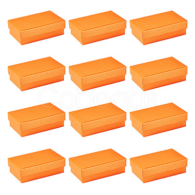 Rectangle Cardboard Paper Jewelry Box CON-TAC0015-01G-1
