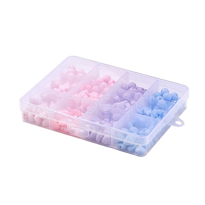 240Pcs 12 Style Opaque Acrylic Beads MACR-FS0001-05-1