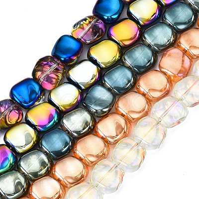 Electroplate Glass Beads Strands EGLA-N008-005-1