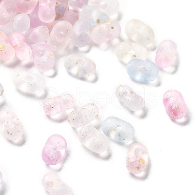 Gradient Color Transparent Frosted Acrylic Beads X-OACR-M023-06I-1