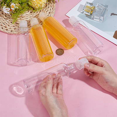 40Pcs PET Plastic Press Cap Transparent Bottles MRMJ-BC0003-53-1