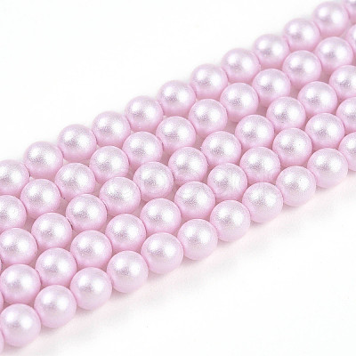 Baking Paint Pearlized Glass Pearl Bead Strands HY-N002-4mm-C03-1
