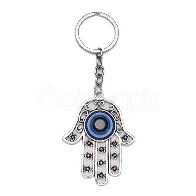 Alloy Pendant Keychains KEYC-WH0027-51-1