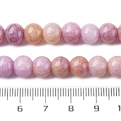 Ombre Effect Dyed Glass Beads Strands X-GLAA-T031-01O-10-1