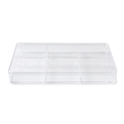 6 Grids Plastic Bead Containers with Cover CON-K002-03B-1