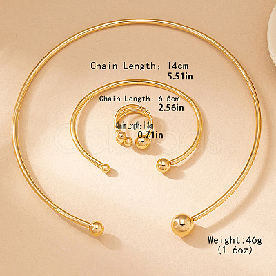 Iron Cuff Bangle & Rings & Collar Necklaces Sets for Women FS-WG38B2A-01-1