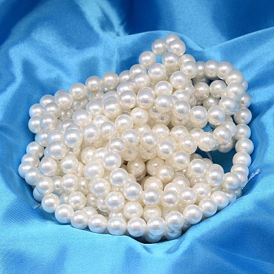 AB Color Plated Shell Pearl Round Bead Strands BSHE-L011-14mm-C001-1