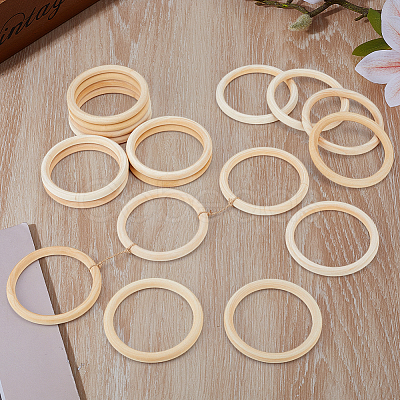 Unfinished Schima Wood Rings for DIY Accessories WOOD-WH0002-65C-1