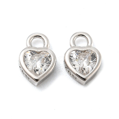 Real Platinum Plated Rhodium Plated 925 Sterling Silver Charms STER-K176-03A-P-1