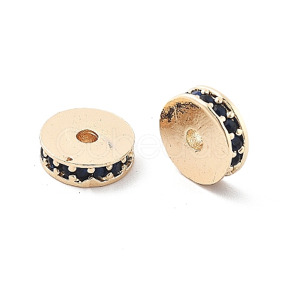 Brass Micro Pave Cubic Zirconia Beads KK-R216-15KCG-01-1
