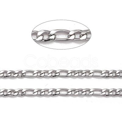 Tarnish Resistant 304 Stainless Steel Mother-Son Chains CHS-K001-32-3mm-1