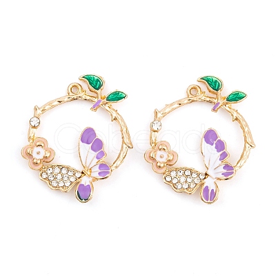 Rack Plating Alloy Enamel Pendants LS-FIND-A040-04KCG-02-1