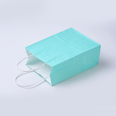 Pure Color Kraft Paper Bags AJEW-G020-B-14-1