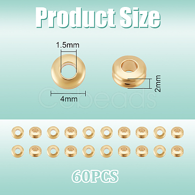 60Pcs Brass Beads KK-UN0003-15-1