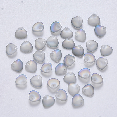 Spray Painted Glass Charms GLAA-R111-01-C02-1