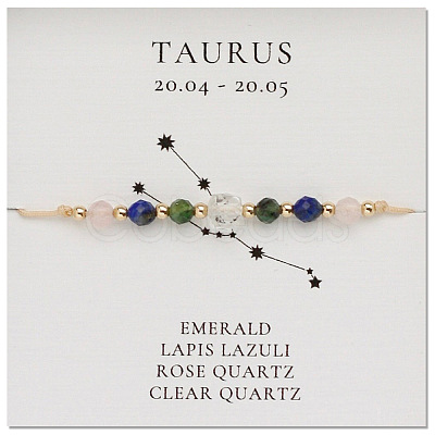 Natural Gemstone Constellation Beaded Bracelets NR2952-3-1