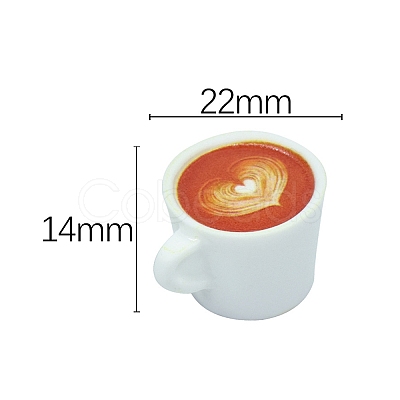 Resin Miniature Coffee Cup Ornaments LS-PW-WG14105-03-1