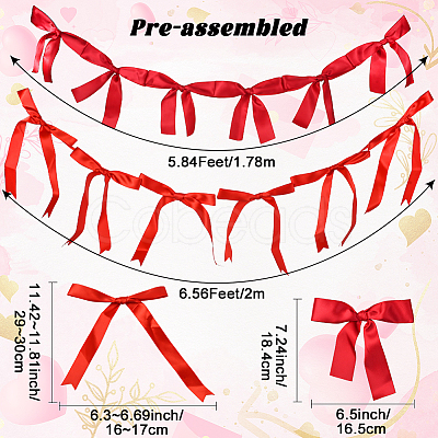 2 Styles Cloth Bowknot Banners AJEW-SP0002-70A-1