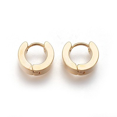 304 Stainless Steel Huggie Hoop Earrings EJEW-O087-09D-1
