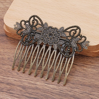 Brass Hair Comb Findings PW-WGEBCA5-02-1