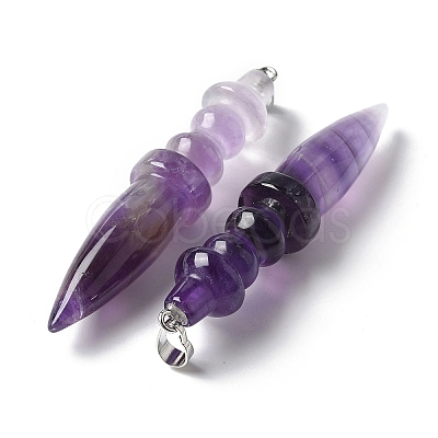 Natural Amethyst Pendants G-C187-02D-1
