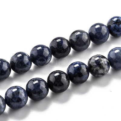 Natural Dumortierite Quartz Beads Strands G-O199-07C-1