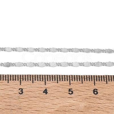 2MM 304 Stainless Steel Oval Link Chain Necklaces NJEW-D328-02P-1