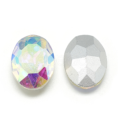 Pointed Back Glass Rhinestone Cabochons RGLA-T080-4x6mm-05-1