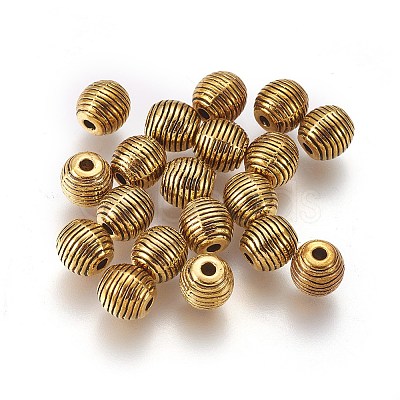 Tibetan Style Alloy Beehive Beads LS-PALLOY-6662-AG-NR-1