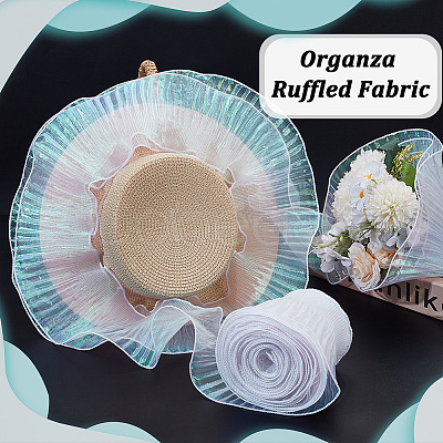 1Pc Polyester Pleated Lace Trim OCOR-GA0002-67A-1