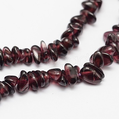 Chips Natural Garnet Beads Strands X-G-N0164-47-1