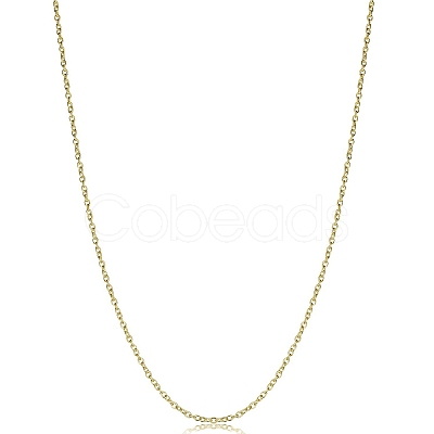 Brass Cable Chain Necklaces NJEW-YWC0001-01B-G-1