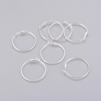 Brass Hoop Earrings X-EC108-2NFS-1